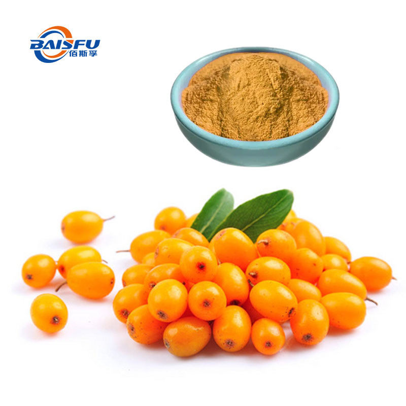 Baisfu Brown powder Professionally Manufacture And Supply Fructus Hippophae P.E. Fructus Hippophae Extract powder  Flavones 10%-40% For Food and Beverage