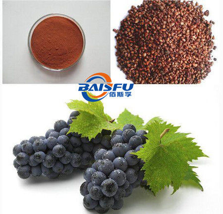 Shaanxi Baisfu herbal plant extract  Antioxidants Grape Seed Extract Red-brown powder Oligomeric Proantho Cyanidins
CAS No.: 84929-27-1 use in cosmetic and nutrient supplements