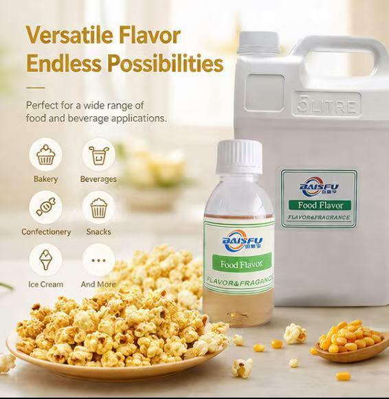 Concentrated Popped Corn Flavor for Ready to Eat Popcorn Snack Coating Butter and Salt Type
